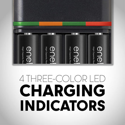 Panasonic K-KJ55K3A4BA Advanced 4 Hour Quick Battery Charger with 4AAA eneloop pro High Capacity Rechargeable Batteries